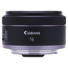 Canon RF 16mm f2.8 STM lens side view with control ring and focus switch
