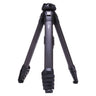 Peak Design Travel Tripod front view with legs splayed and carbon fiber center column