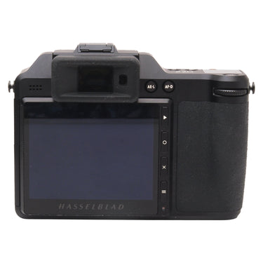 Hasselblad X2D 100C rear view with touchscreen, viewfinder, and control buttons