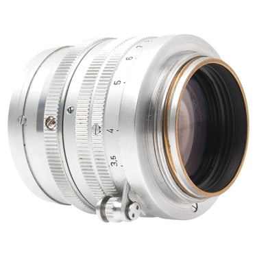 Leica 5cm f1.5 Summarit rear view showing brass screw mount threads