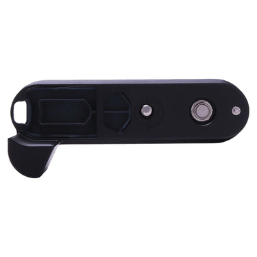 Leica M11 handgrip top view of base plate with locking pins and thread
