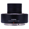 Fujifilm GF 1.4X TC WR teleconverter front view with optical element and product label