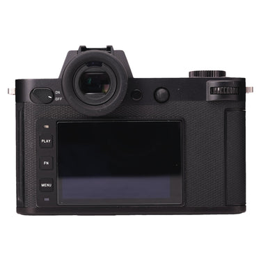 Leica SL2-S rear view with LCD screen, viewfinder, and control buttons