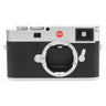 Leica M11 silver front view with bare M bayonet mount