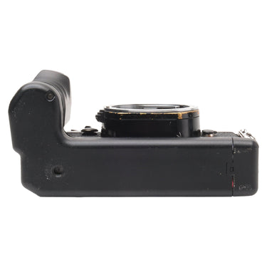 Pentax MX left side showing brassing and paint loss around the lens mount collar
