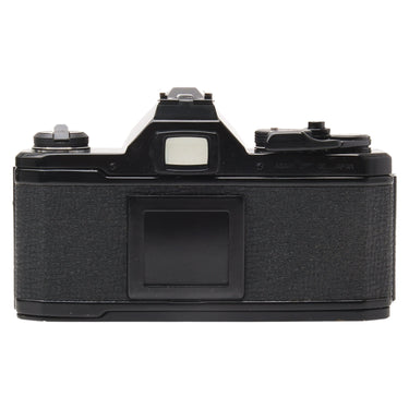 Pentax MX rear view showing viewfinder eyepiece and film door