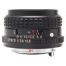 Pentax SMC-M 28mm f2.8 side view showing aperture and distance scales