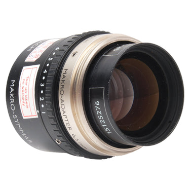 Schneider Makro-Symmar 120mm angled view showing Makro-Adapter and front glass