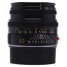 Leica 50mm f2 Summicron-M side view showing aperture scale and depth of field index