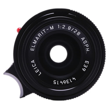 Leica 28mm f2.8 Elmarit-M ASPH front element and face with model engraving and serial 4136415