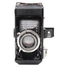 Zeiss Ikon Ikonta 521/2 front view with bellows extended, 10.5cm f3.5 Tessar and Compur-Rapid shutter