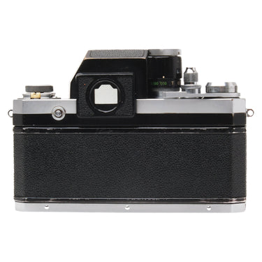 Nikon F rear view showing FTn prism eyepiece and top controls