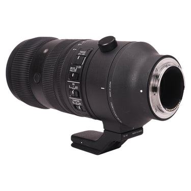 Sigma 70-200mm f2.8 rear angled view showing lens mount and switches