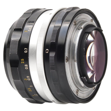 Nikon Nikkor-S.C 50mm f1.4 rear three-quarter view showing rear element