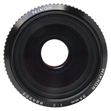 Nikon Nikkor 35mm f2 lens front element and filter ring, front cap off