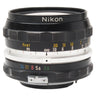 Nikon Nikkor-H.C 28mm f3.5 front view showing Nikon nameplate, distance and aperture scales