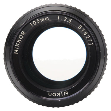 Nikon 105mm f2.5 Nikkor front element with engraved name and serial number