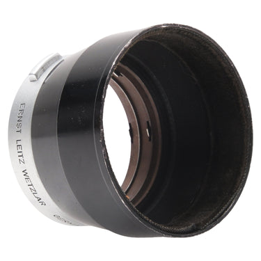 Leica IUFOO lens shade angled view showing felt-lined interior and mounting threads
