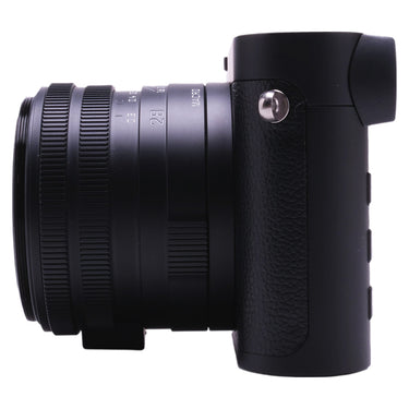 Leica Q2 Monochrom left side showing lens barrel and handgrip