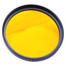 Leica E49 orange filter, front view showing orange glass and black ring