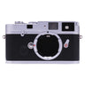 Leica MP .72 Silver front view with bare M mount and rangefinder windows