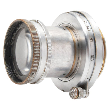 Leica 5cm f2 Summar collapsed barrel side view with distance scale