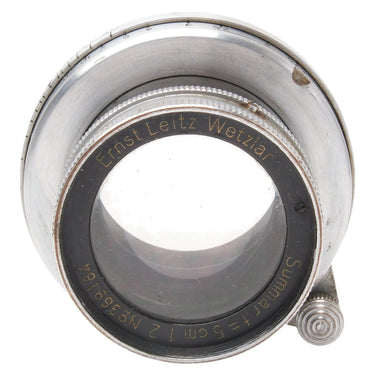 Leica Summar front element with Ernst Leitz Wetzlar engraving and serial 369184