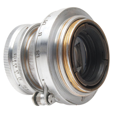 Leica 5cm f2 Summar angled view of screw mount and rear element