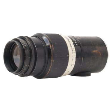 Leica Hektor 13.5cm f4.5 opposite side view with front element and aperture scale