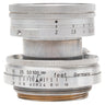 Leica 5cm f2 Summicron side view showing aperture and distance scales