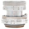 Leica 5cm f2 Summicron collapsible lens extended, side view with aperture scale and screw mount threads