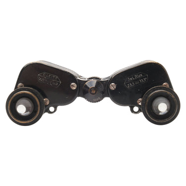 Leica opera glasses objective side with E. Leitz Wetzlar engraving and 3xL 20 markings