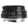 Leica 40mm f2 Summicron-C side view showing aperture and depth-of-field scales with red index