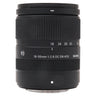 Sigma 18-50mm f2.8 DC DN front barrel view with focal length scale and model markings
