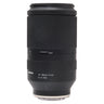 Tamron 70-180mm f2.8 Di III VXD front view standing upright with hood mounted