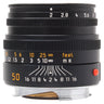 Leica 50mm f2 Summicron-M black front barrel with aperture and depth of field scales