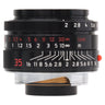 Leica Summicron-M 35mm f2 ASPH black paint lens, aperture scale and depth of field markings