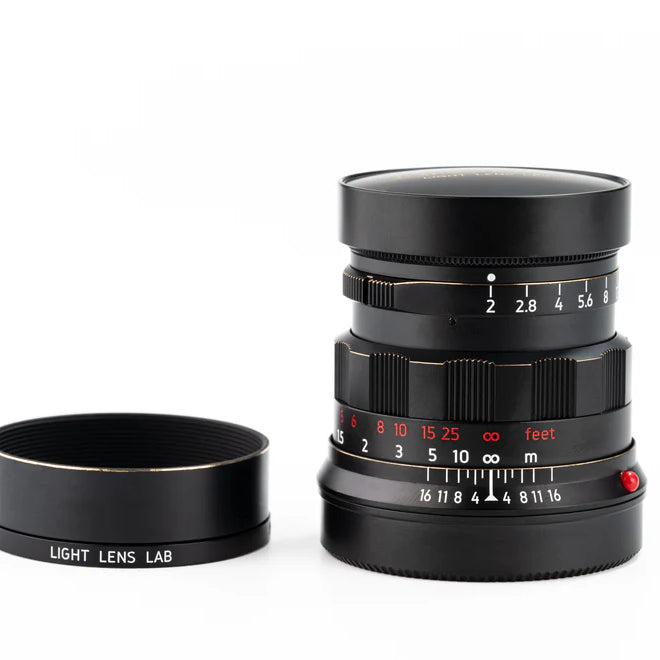 Light Lens Lab 50mm f2 Rigid -  Black Paint w/ Brassing