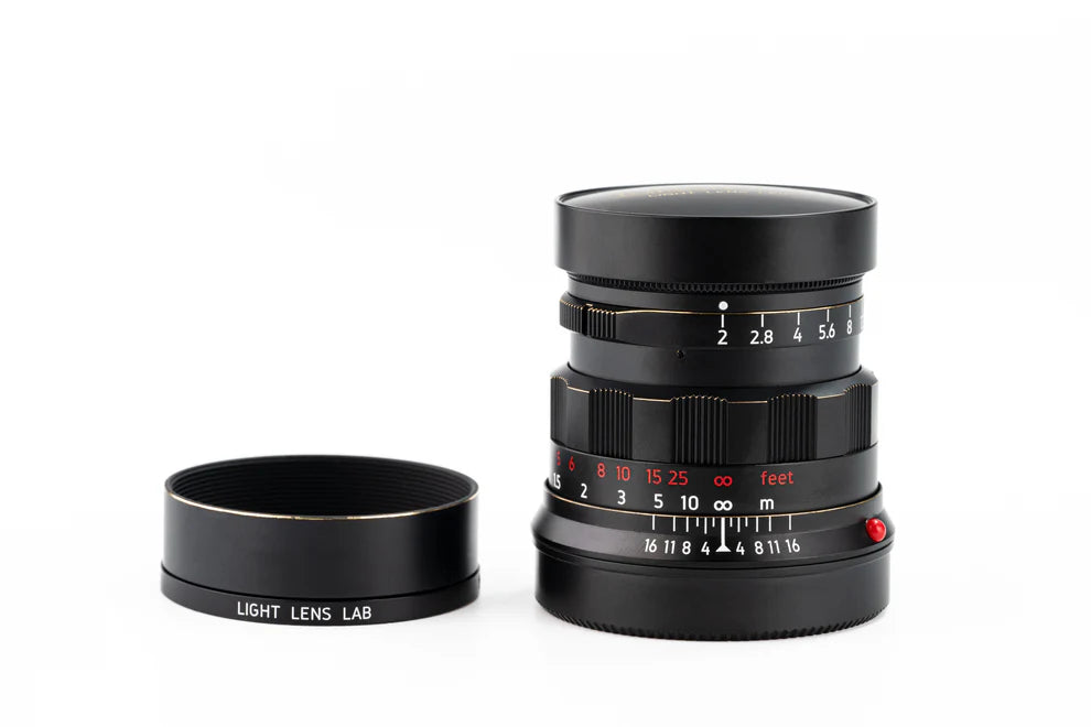 Light Lens Lab 50mm f2 Rigid -  Black Paint w/ Brassing