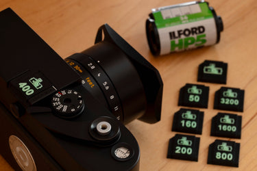 Made in Wetzlar Hot Shoe Film Speed Set -  Black w/ Glow In the Dark Green