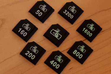 Made in Wetzlar Hot Shoe Film Speed Set -  Black w/ Glow In the Dark Green