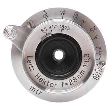 Leica Hektor 2.8cm front view with Leitz Hektor engraving and aperture scale