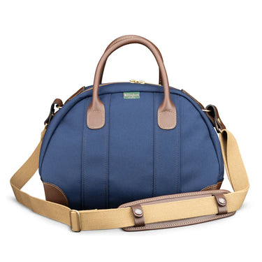 Billingham Overnighter Navy Fibrenyte / Chocolate Leather