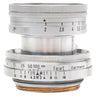 Leica 5cm f2 Summicron collapsible lens side view showing aperture scale and depth of field markings