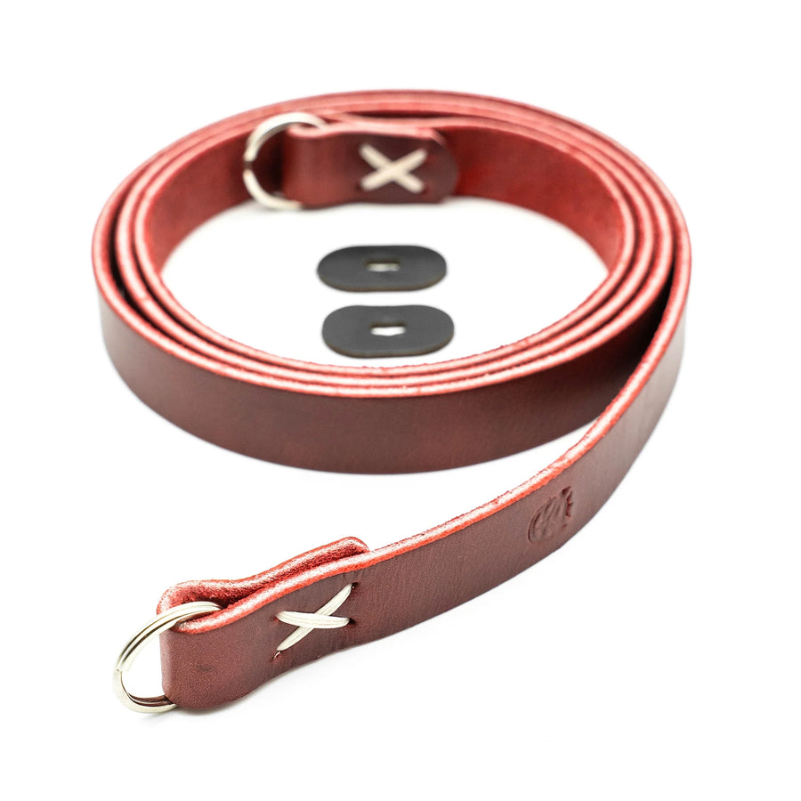 Owlkrown Raw Vintage Leather Strap - Oxblood 45"