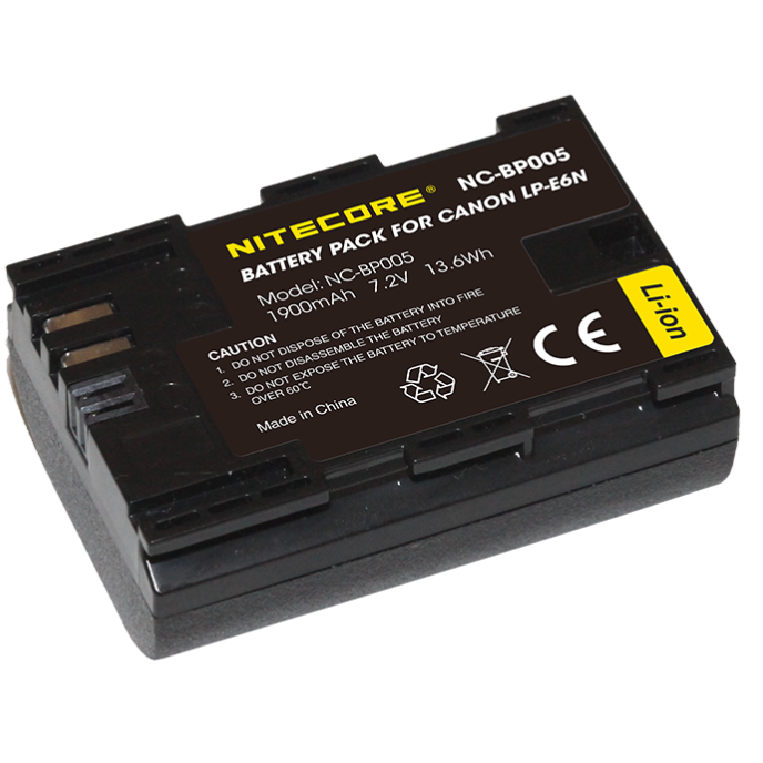 Nitecore Canon LP-E6N Battery