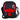 Billingham Compact Stowaway Black Fibrenyte / Red Leather
