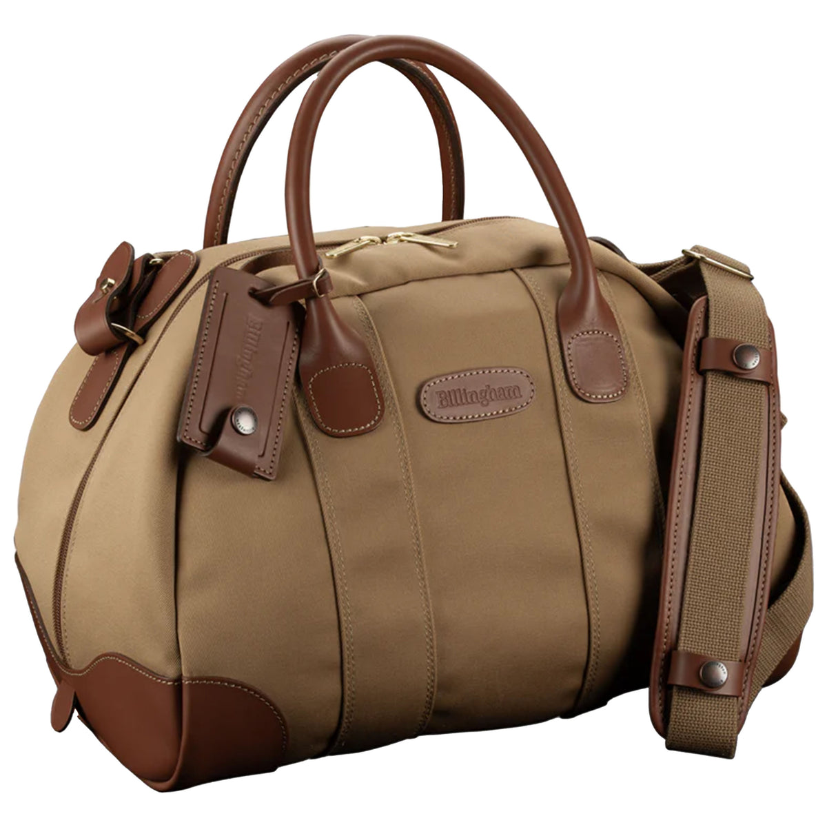 Billingham Overnighter - Khaki Canvas / Tan Leather (Olive Lining)