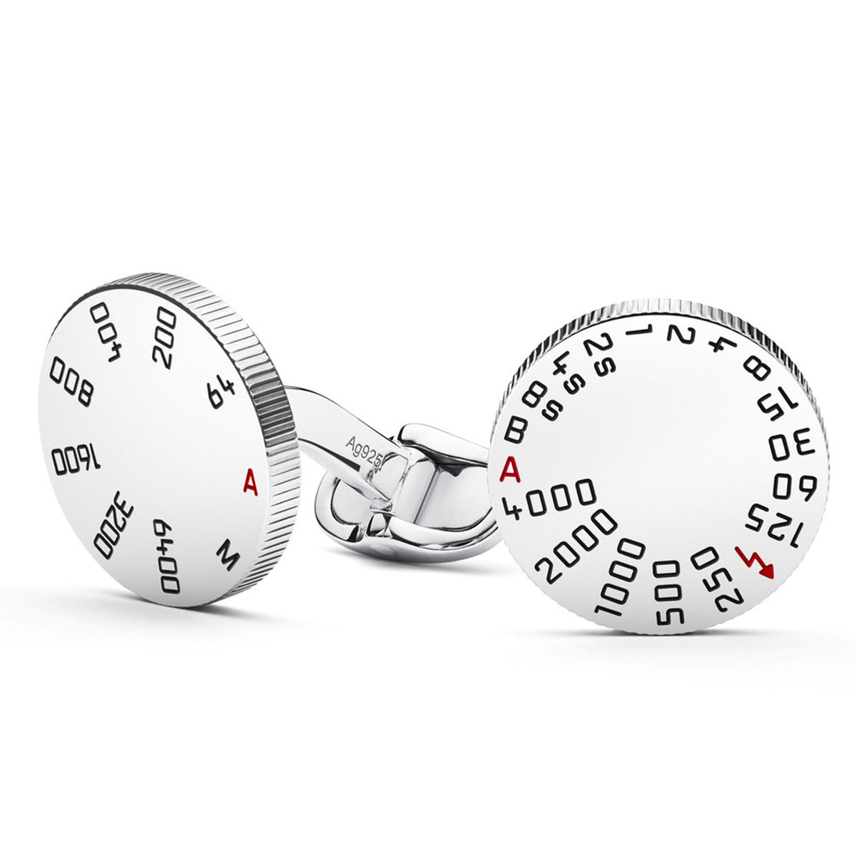 Leica Cufflinks, Dials, 925 Sterling Silver