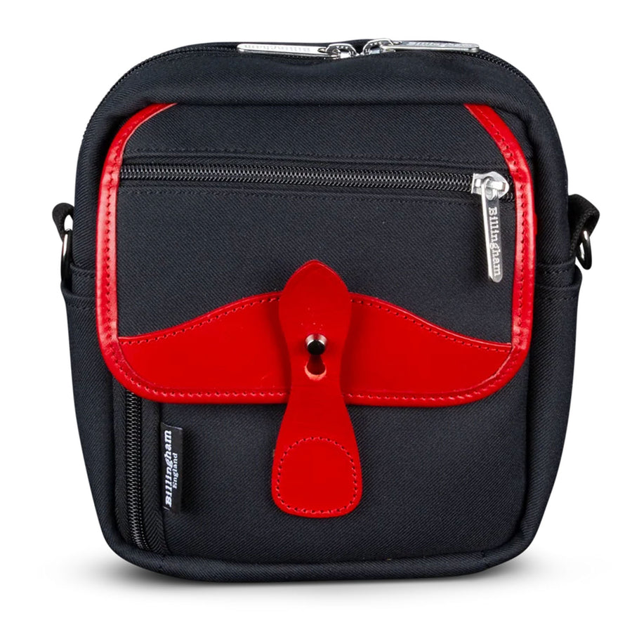 Billingham Pola Stowaway Black Fibrenyte / Red Leather